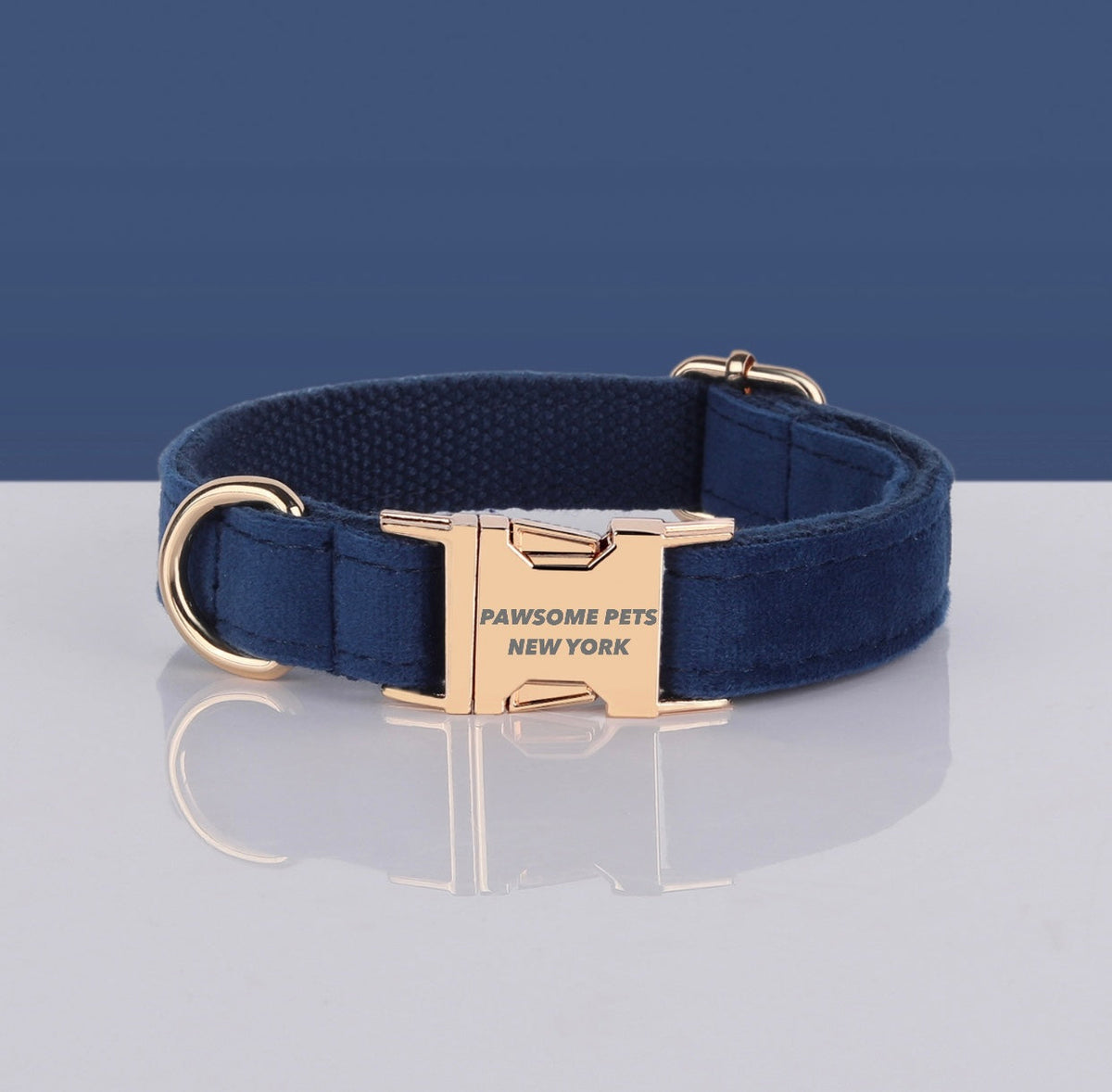 Collar azul marino para perros y gatos Pawsome Pets New York