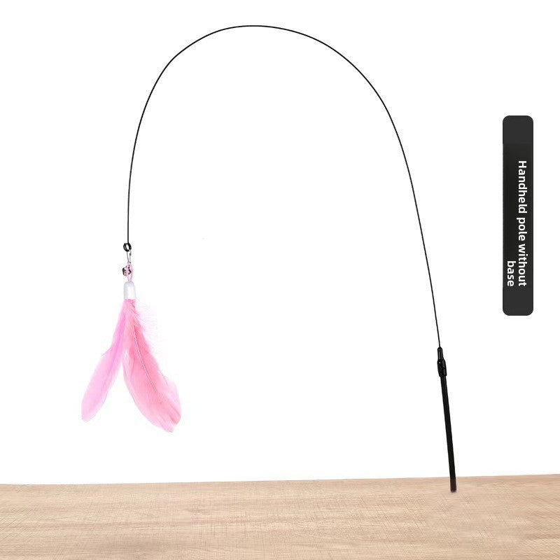 Juguete para gatos con plumas y ventosa