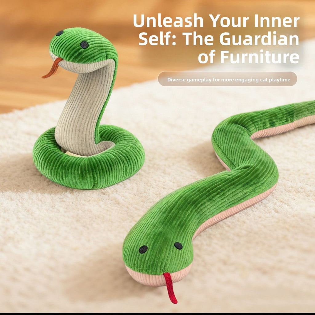 Juguete serpiente para gatos con papel crujiente y hierba gatera
