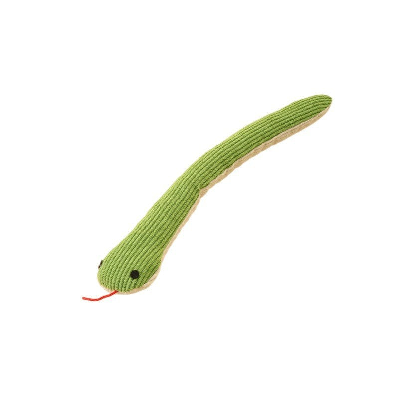 Juguete serpiente para gatos con papel crujiente y hierba gatera