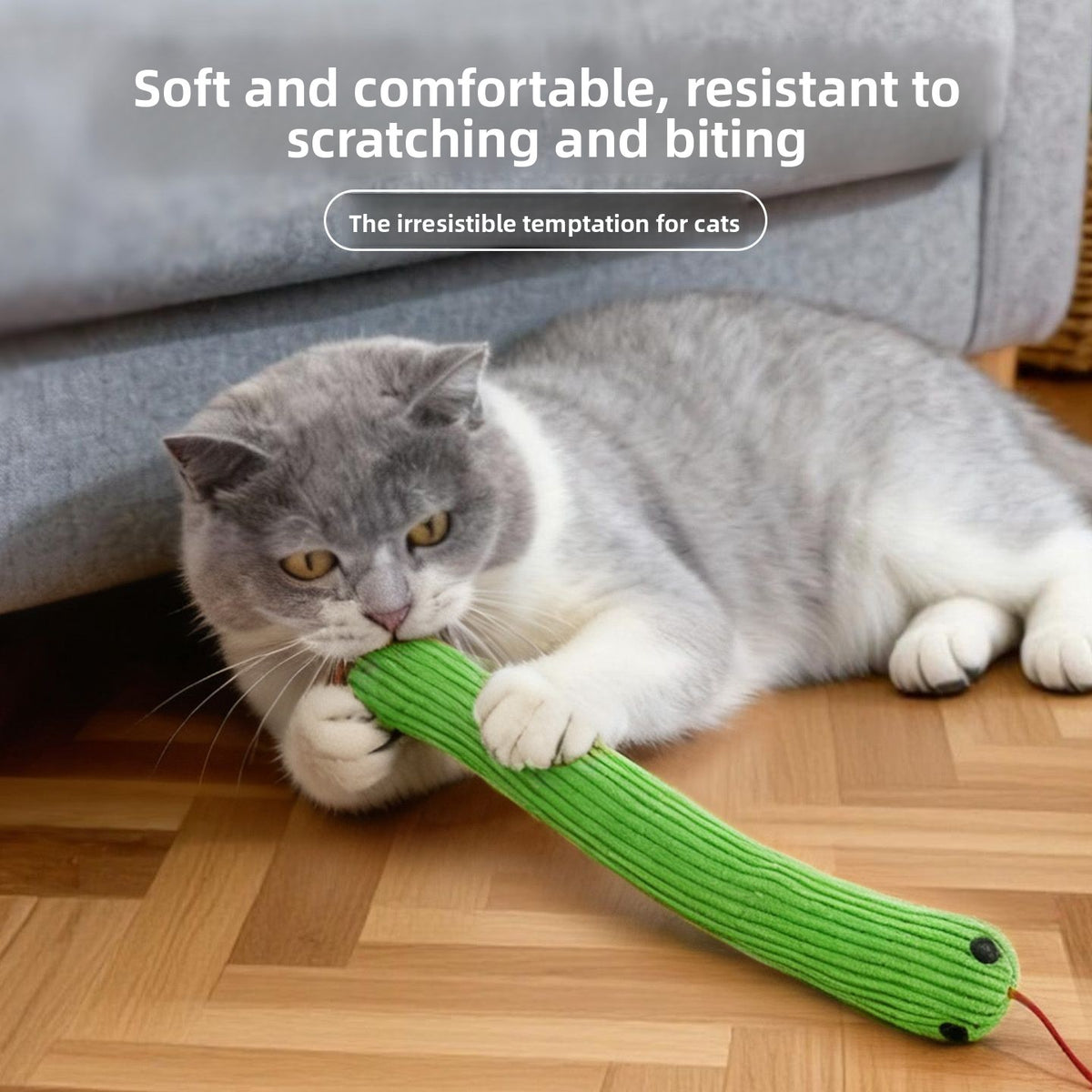 Juguete serpiente para gatos con papel crujiente y hierba gatera