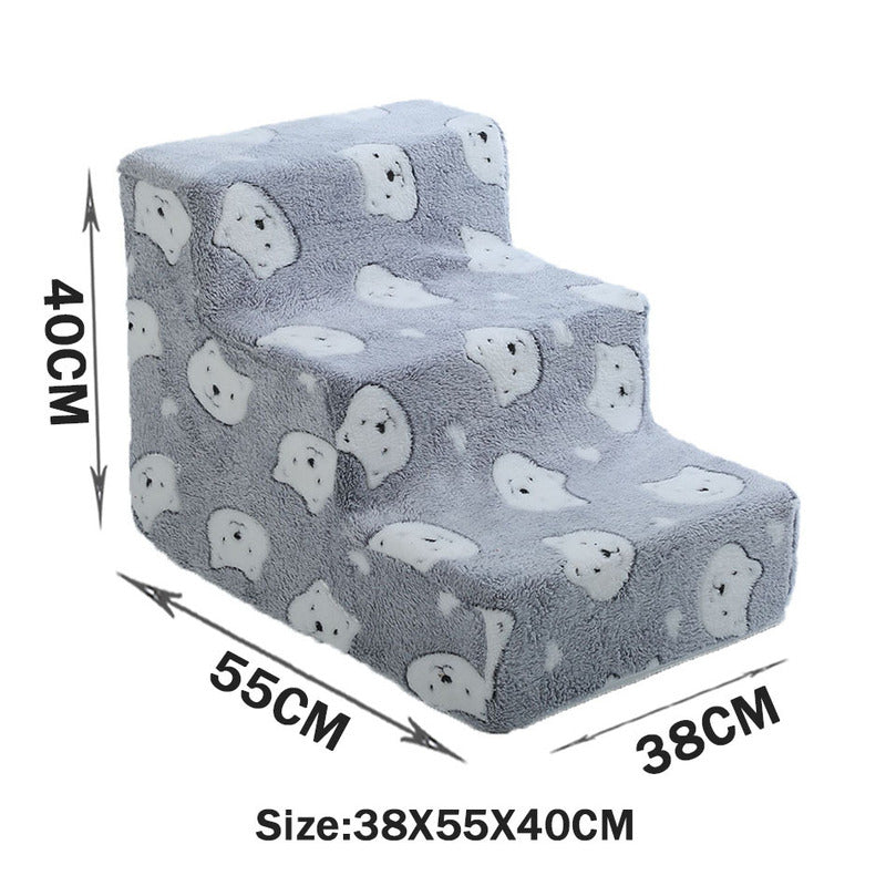Escaleras acolchadas de 3 o 4 peldaños para mascotas – Bear