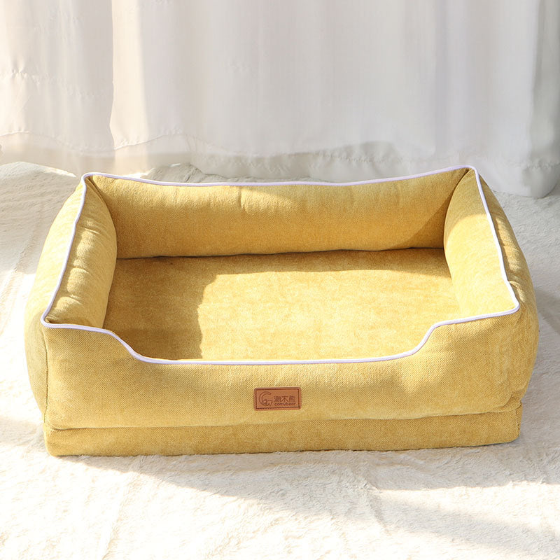 Cama tipo sofá acolchada para perros
