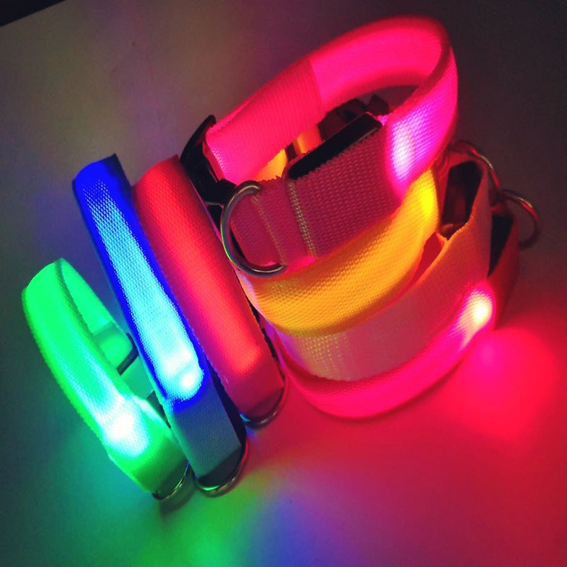 Collar LED recargable USB para perros