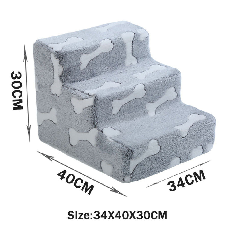 Escaleras acolchadas de 3 o 4 peldaños para mascotas – Bone