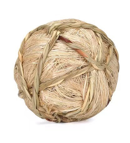 Pelota Mordedora de Hierba para Mascotas Pequeñas – Cuerda de paja y sisal