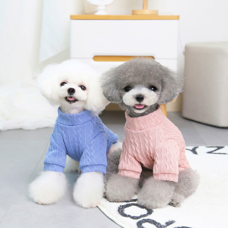 Jersey de punto trenzado para perros pequeños