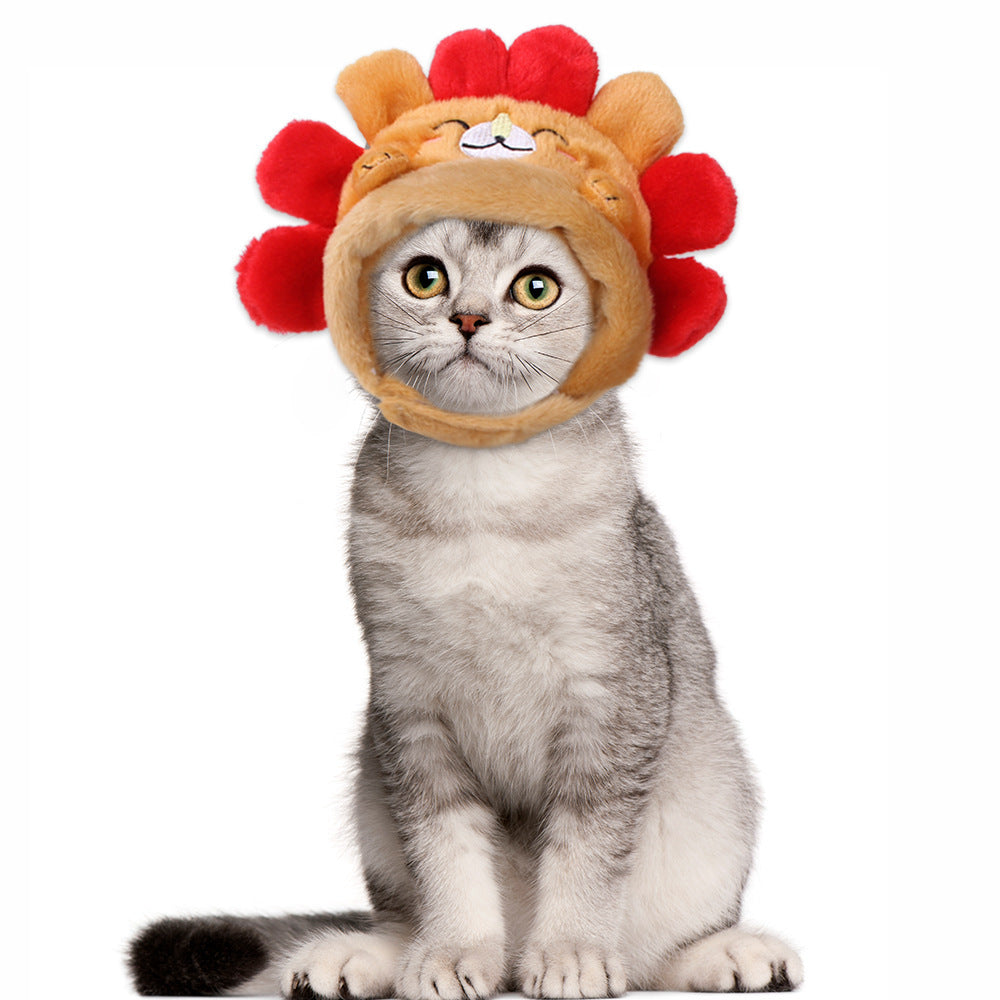 Gorro decorativo de erizo para gatos y perros pequeños
