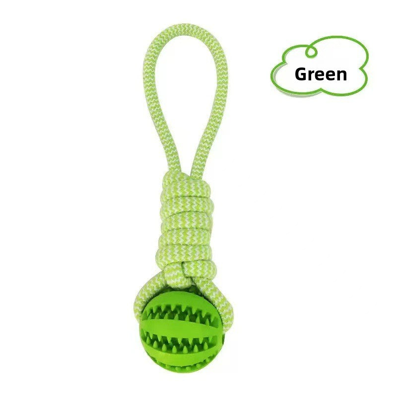 Pelota dispensadora de premios con cuerda para perros