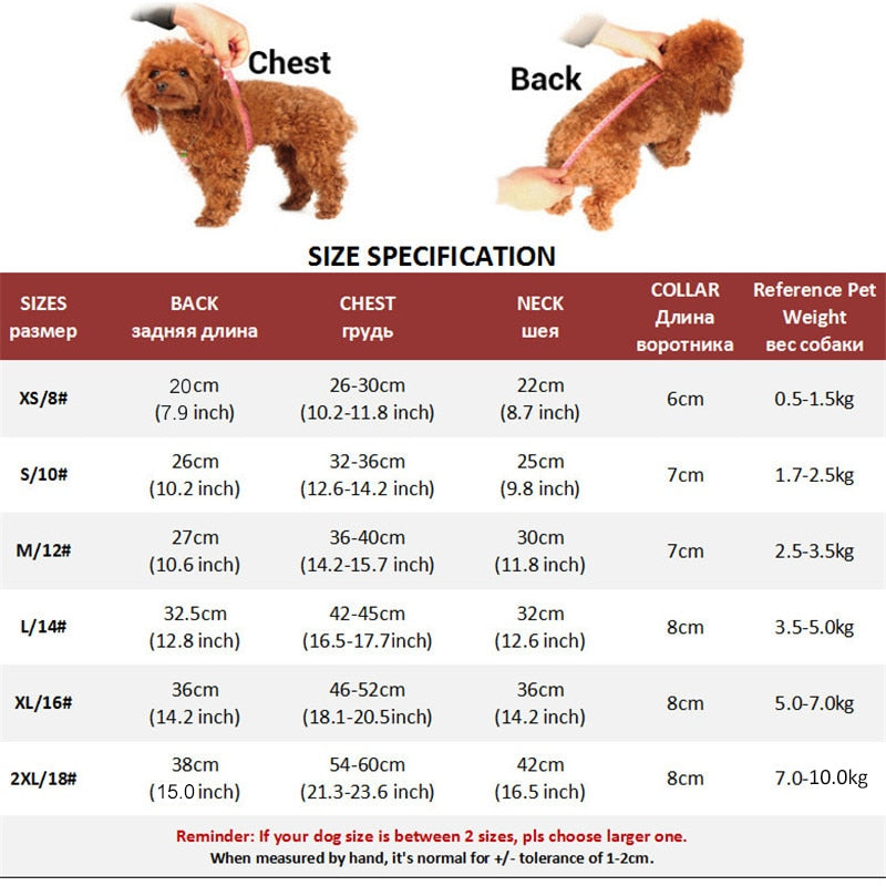 Mono térmico impermeable reflectante para perros pequeños