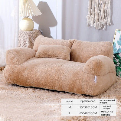 Cama sofá mullida para gatos con cojín