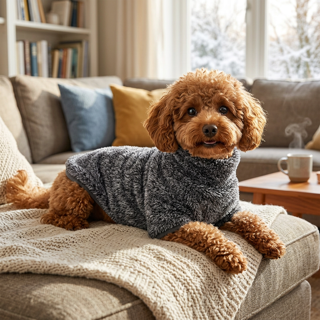 Jersey polar de pelo suave para perro pequeño, cálido y grueso