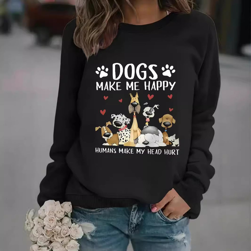 Sudadera de mujer con estampado de perros, foto 3 de 10