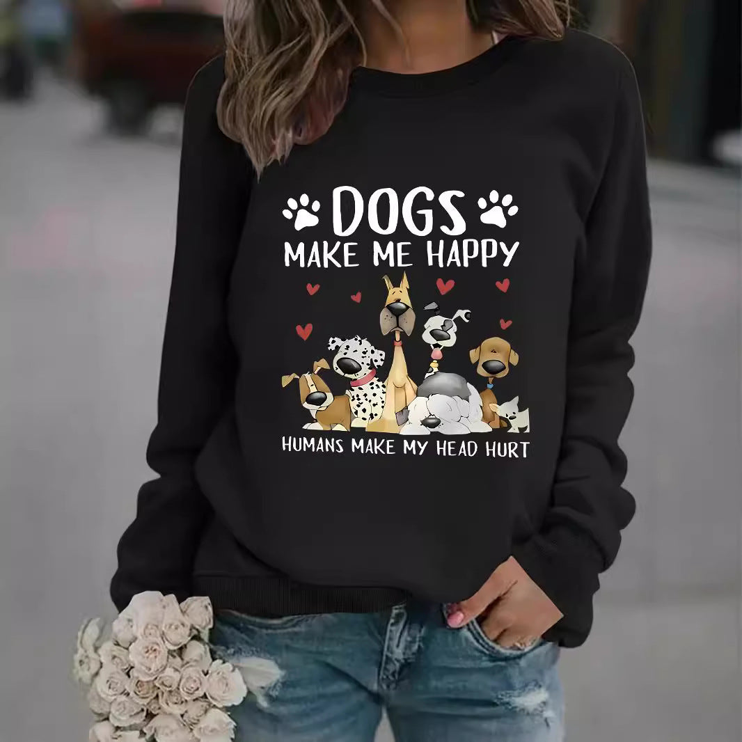 Sudadera de mujer con estampado de perros, foto 3 de 10