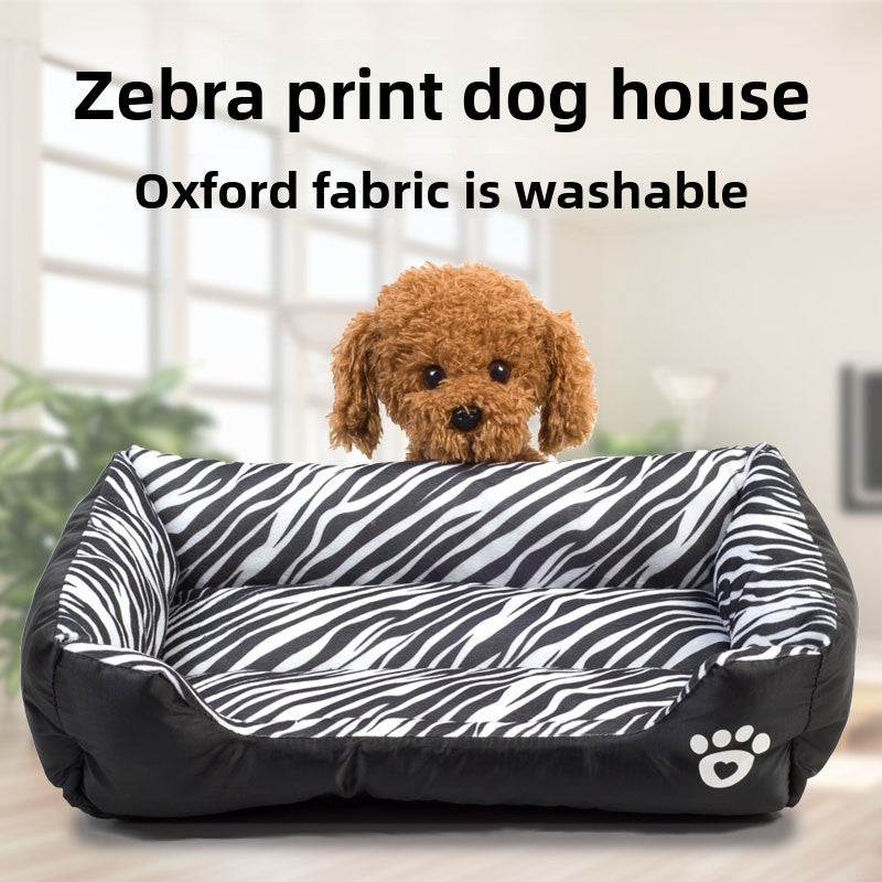 Cama nido rectangular de algodón para perros