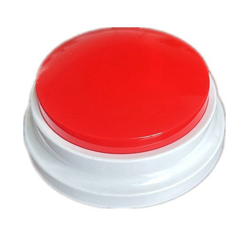 Botón de Comunicación con Voz para Perros y Gatos – Base blanca, rojo