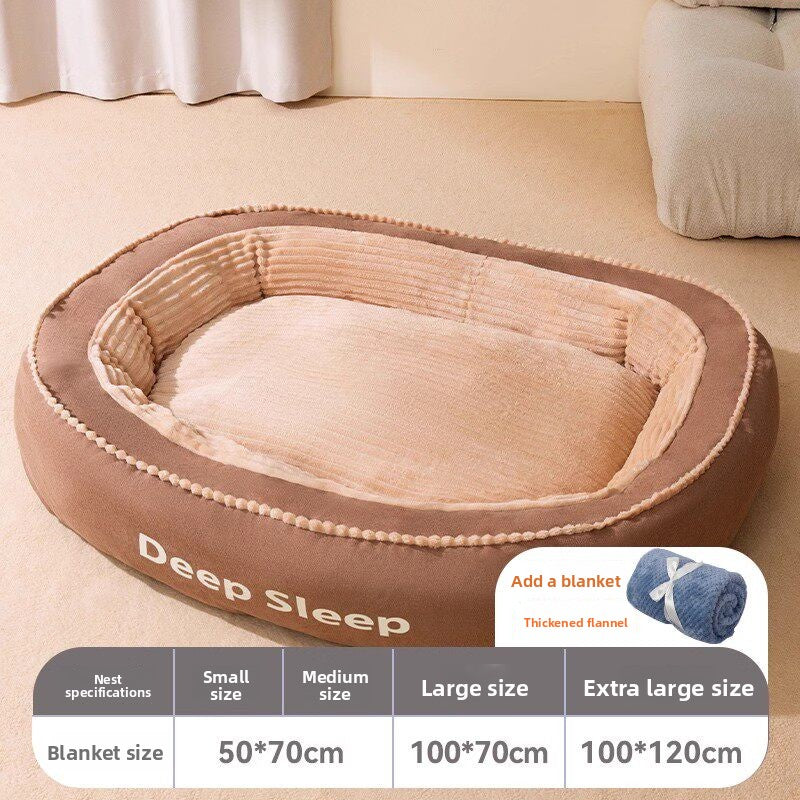Cama acolchada y lavable para perros