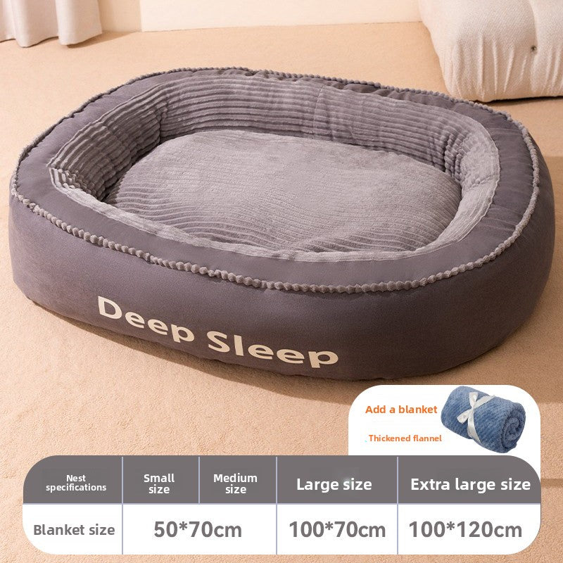 Cama acolchada y lavable para perros