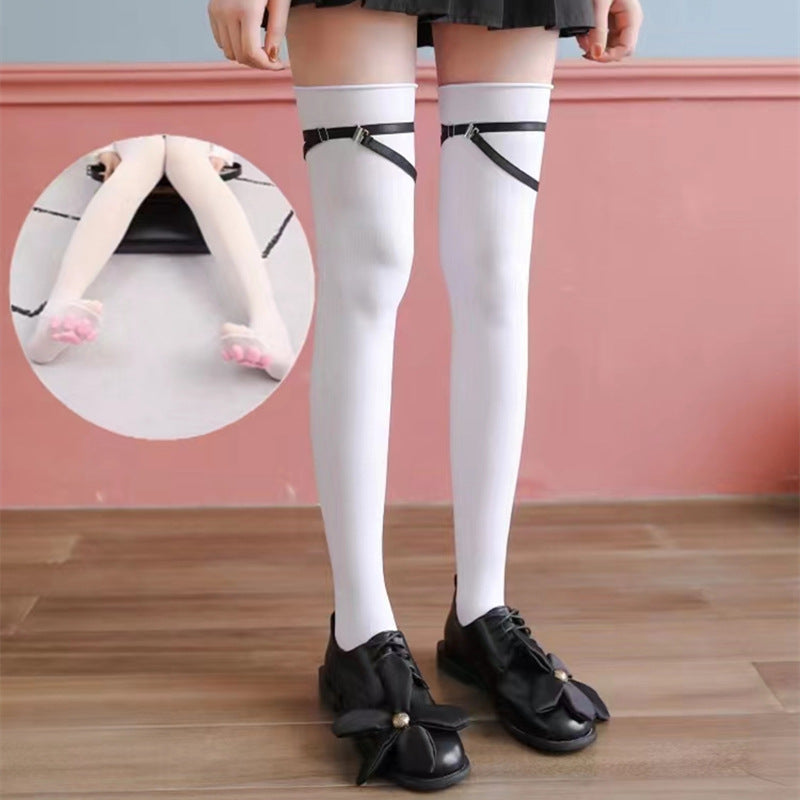 Calcetines con patas de gato 3D y almohadillas de silicona