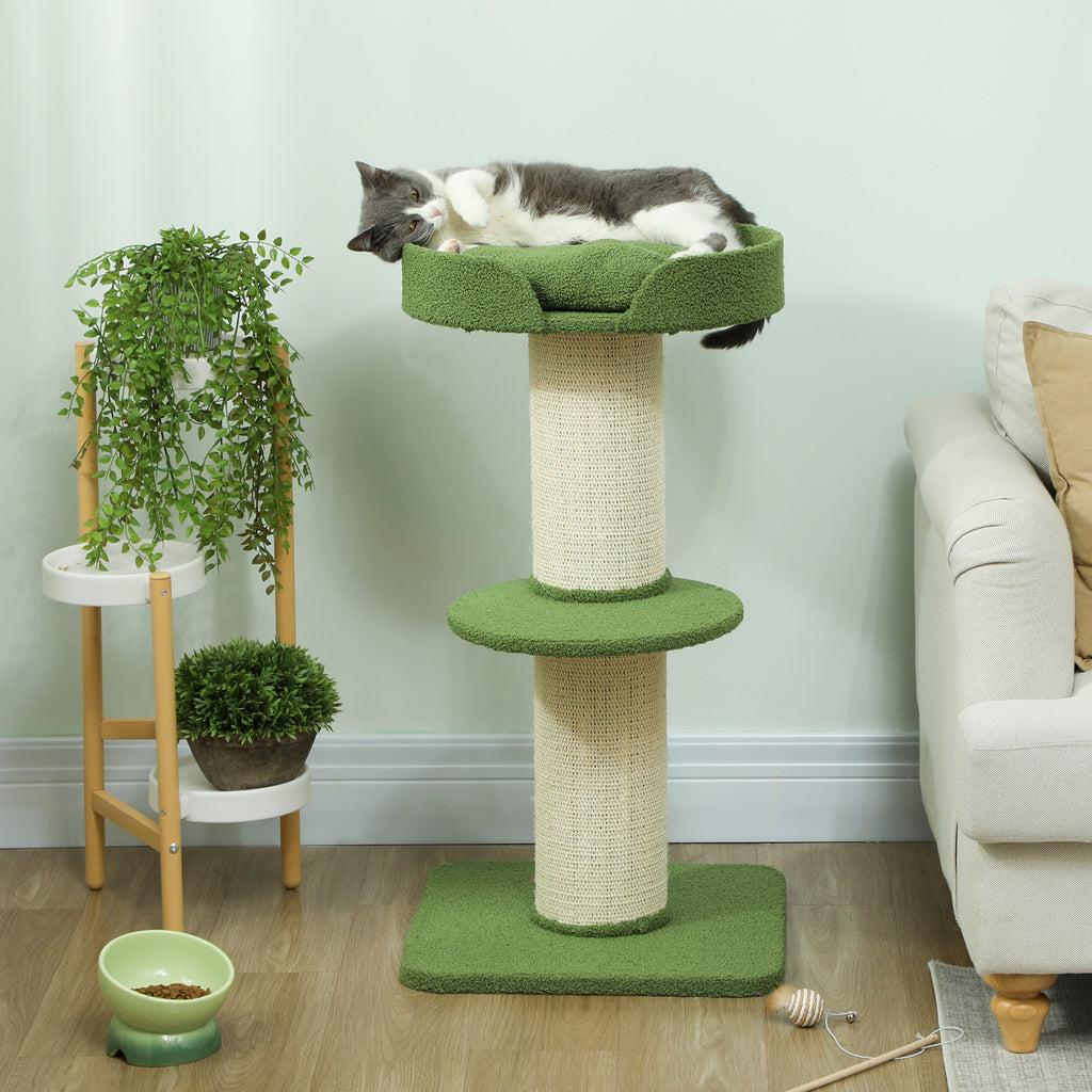 Árbol rascador para gatos con plataformas y cojín