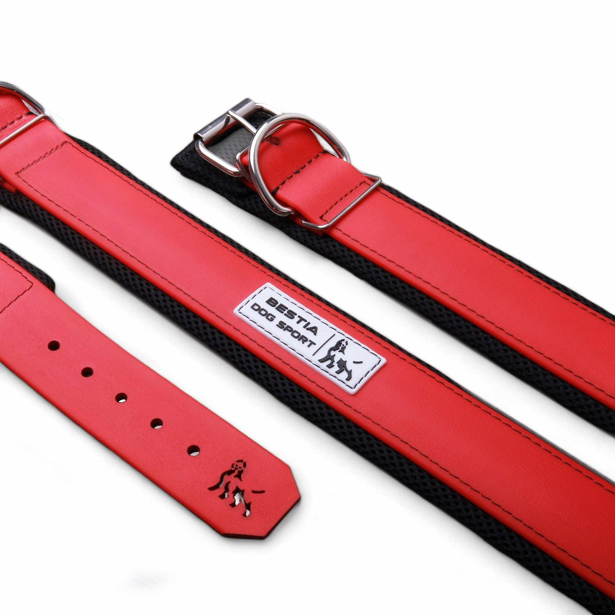 Collar Bestia Dog Sport rojo para perros, de M · cuello 42,5–52,5 cm a XXL · cuello 65–75 cm