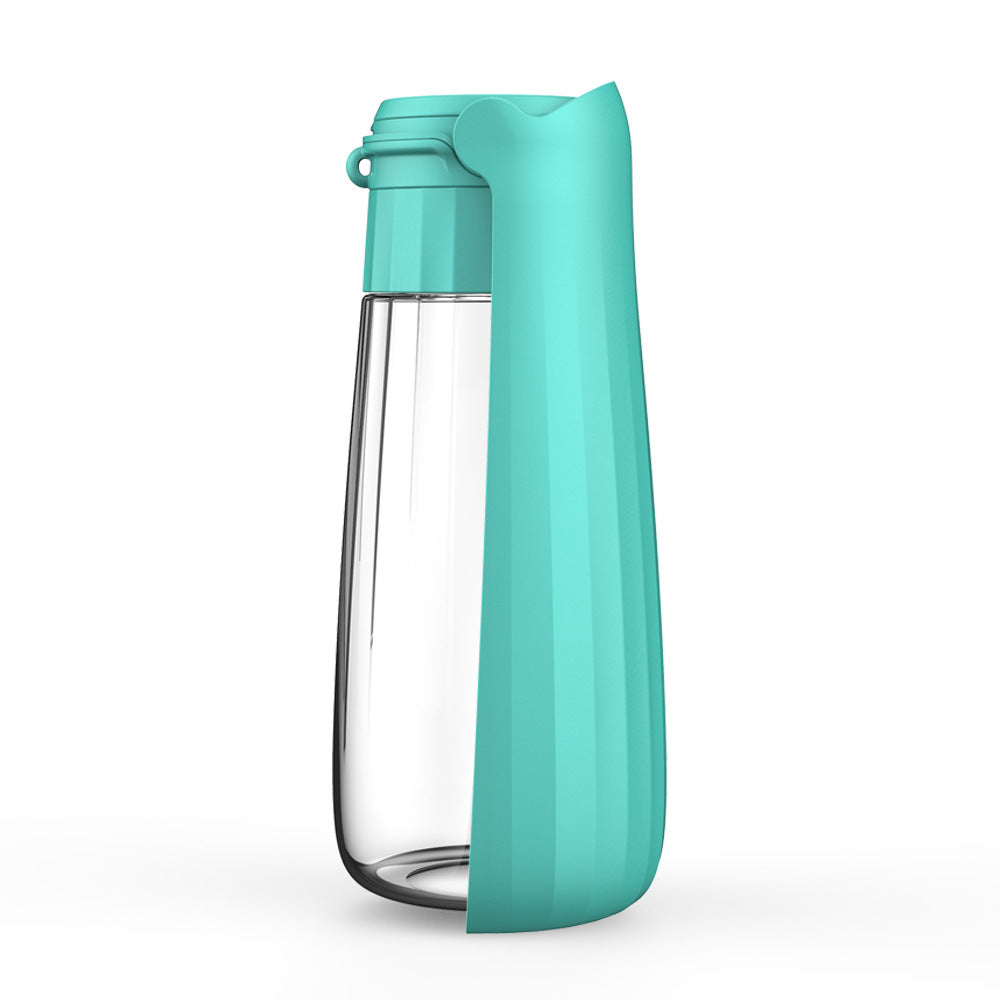 Botella de Agua Portátil Antifugas para Perros y Gatos – Azul 550 ml