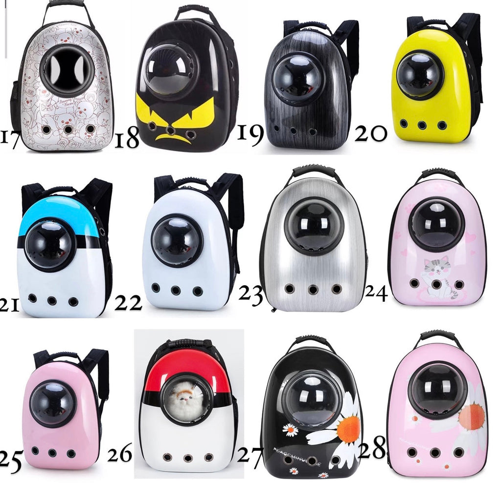 Mochila transportín con ventana burbuja para gatos y perros