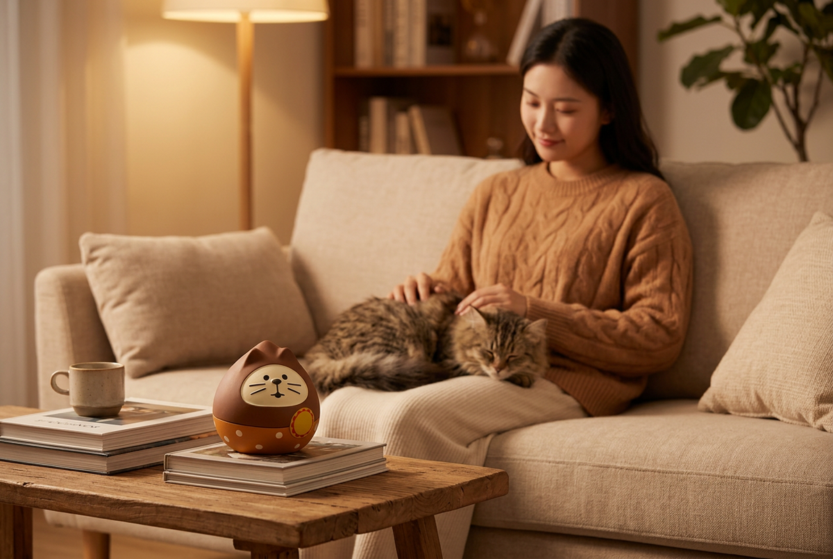 Figura decorativa de gatito de arcilla Pawsome Pets New York