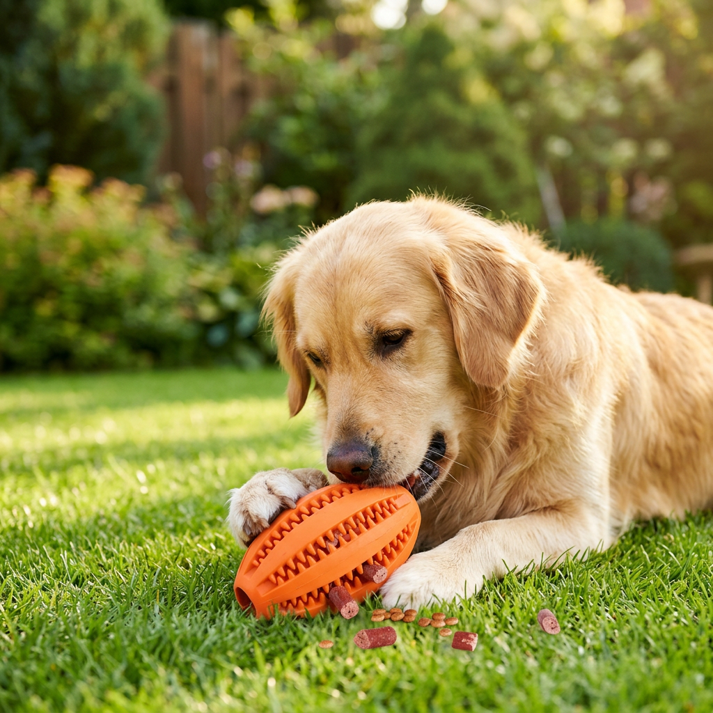 Pelota dispensadora de premios para perros, juguete interactivo