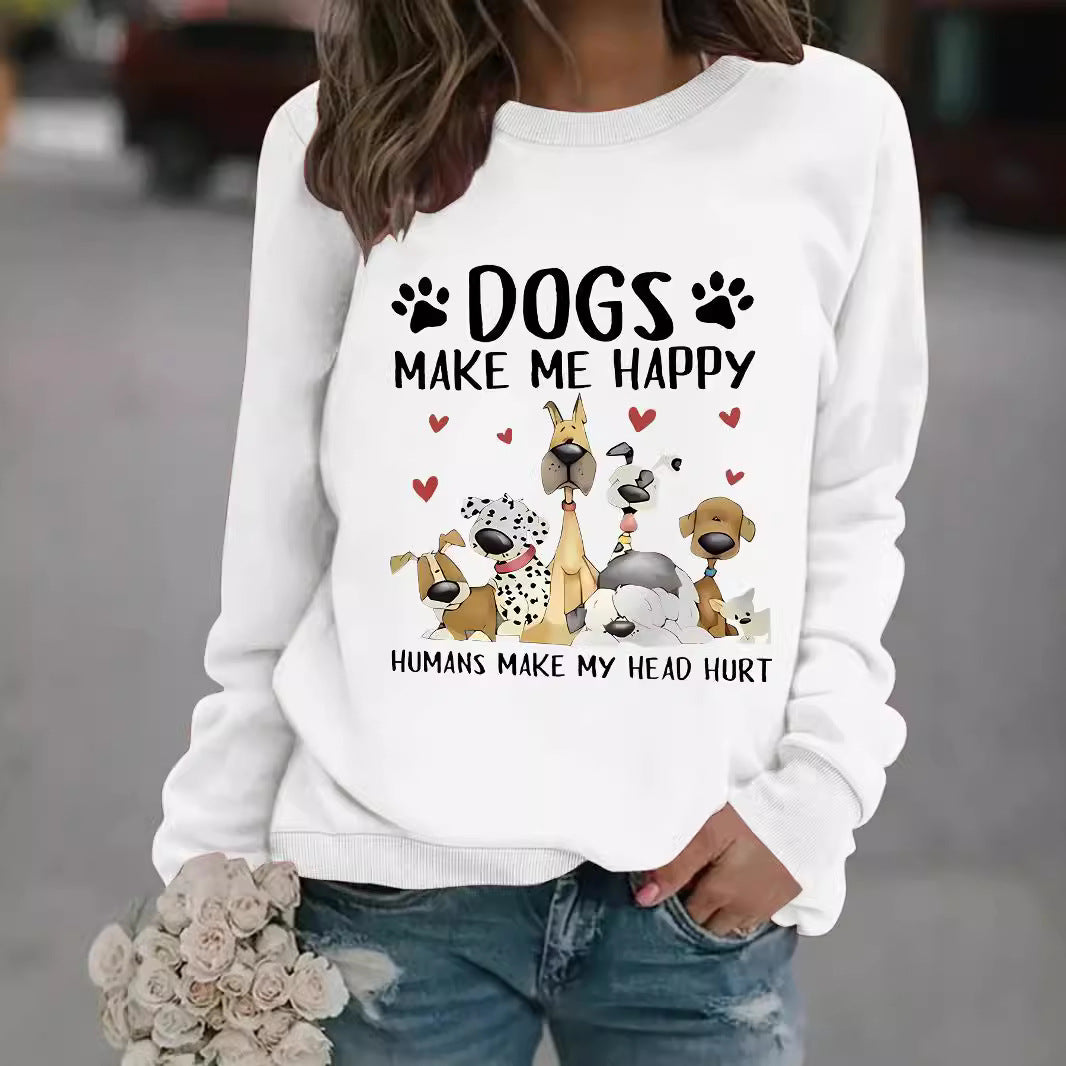 Sudadera de mujer con estampado de perros