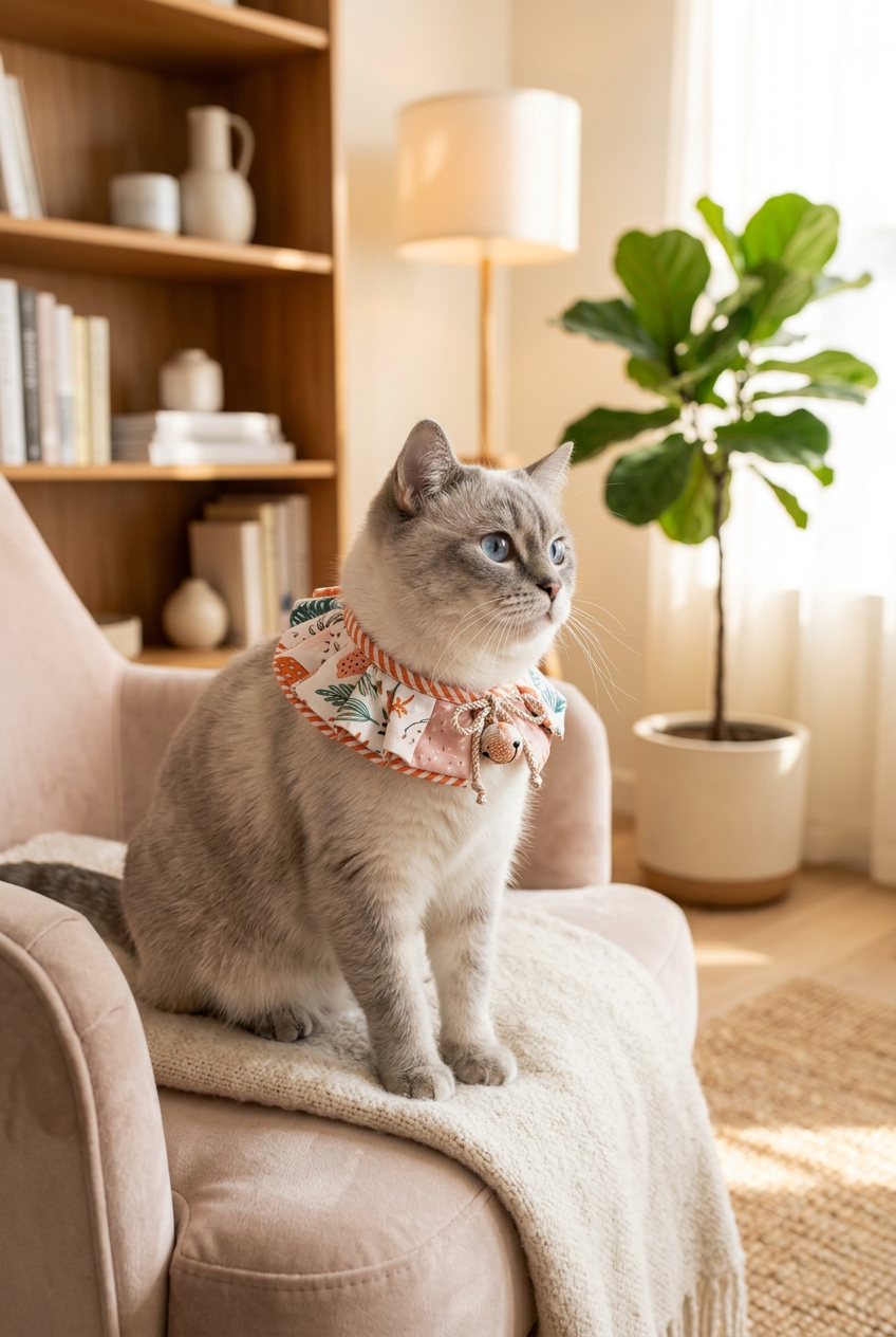 Collar japonés rosa Florence para gato y perro Pawsome Pets New York