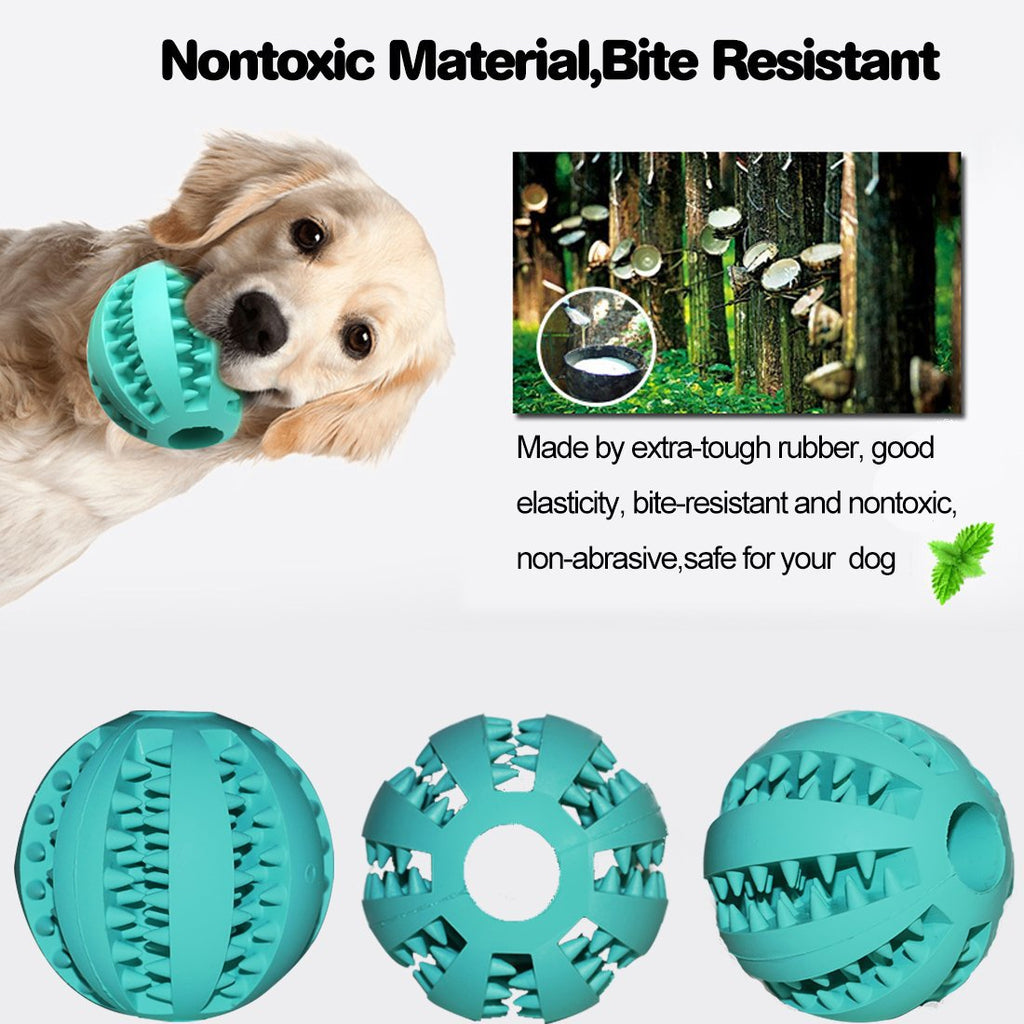 Pelota mordedora de goma interactiva para perros
