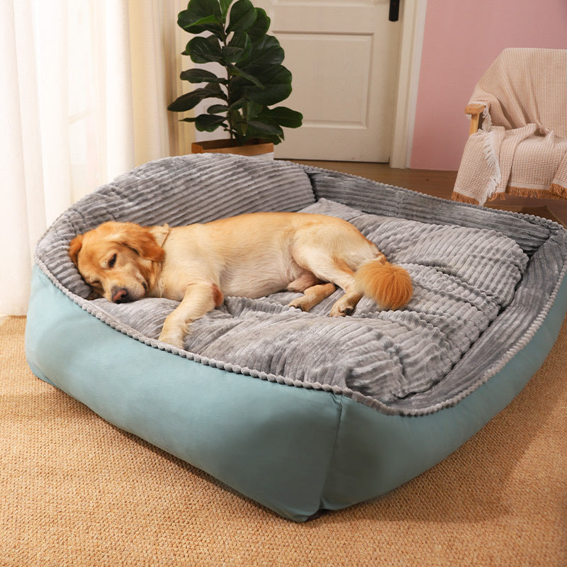 Cama tipo sofá de forro polar para perros grandes