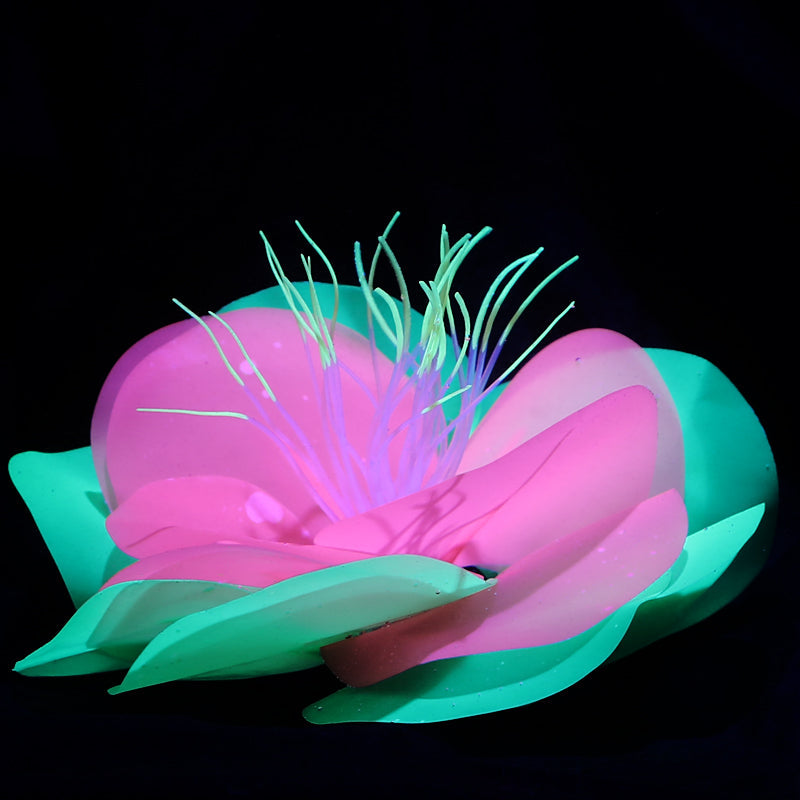 Coral artificial rosa para acuario