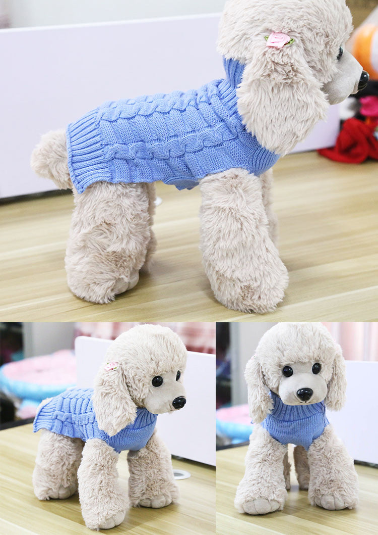 Jersey de lana trenzado para perros