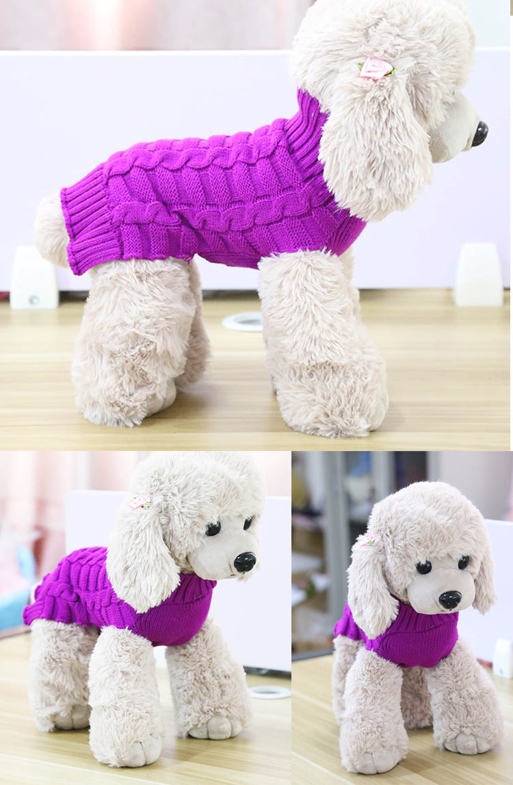 Jersey de lana trenzado para perros