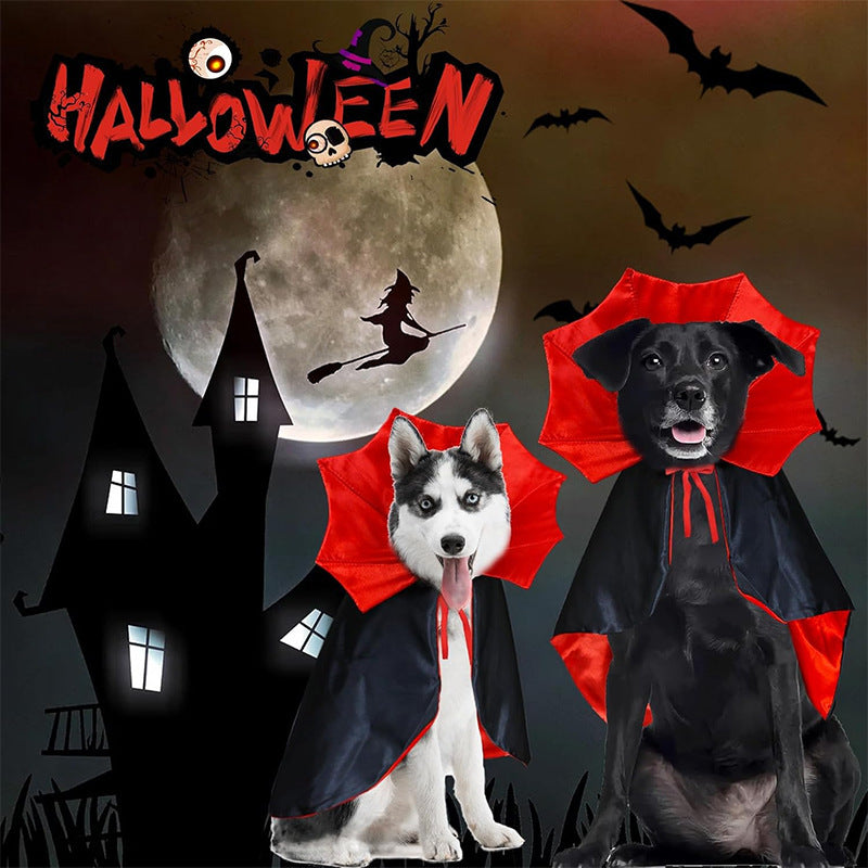 Capa de vampiro roja para perros y gatos
