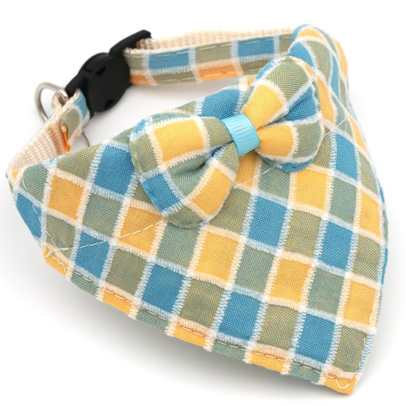 Collar pañuelo con lazo para perros y gatos – Orquídea claro