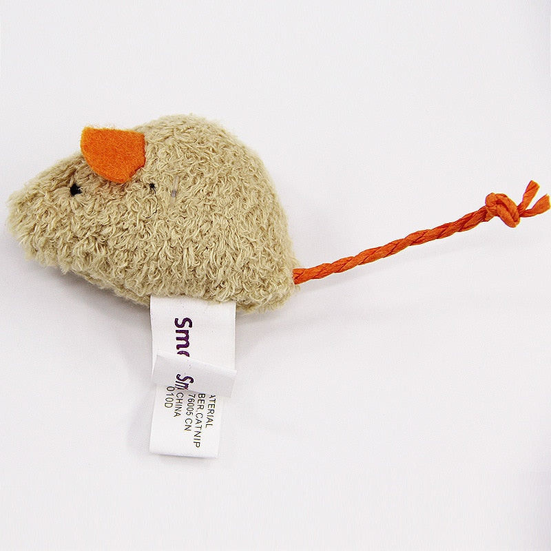 Pack de 3 juguetes de peluche con forma de ratón para gatos