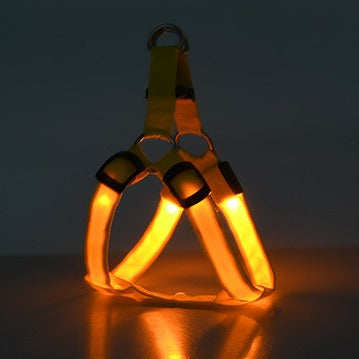 Arnés luminoso LED ajustable para perros y gatos