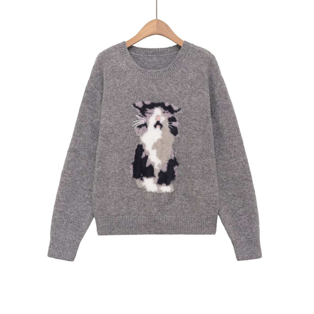 Jersey gris de punto jacquard para gatos