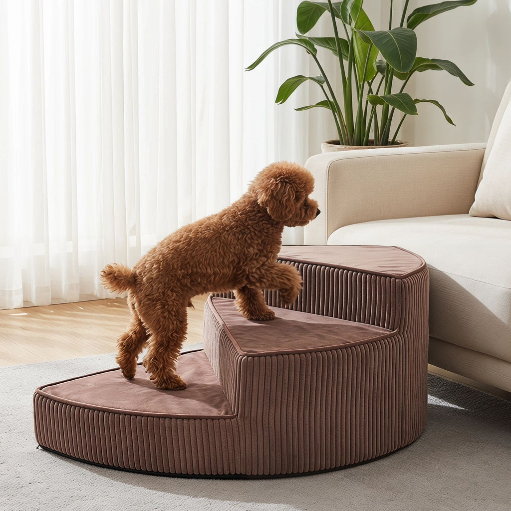 Escalera giratoria para perros con funda lavable