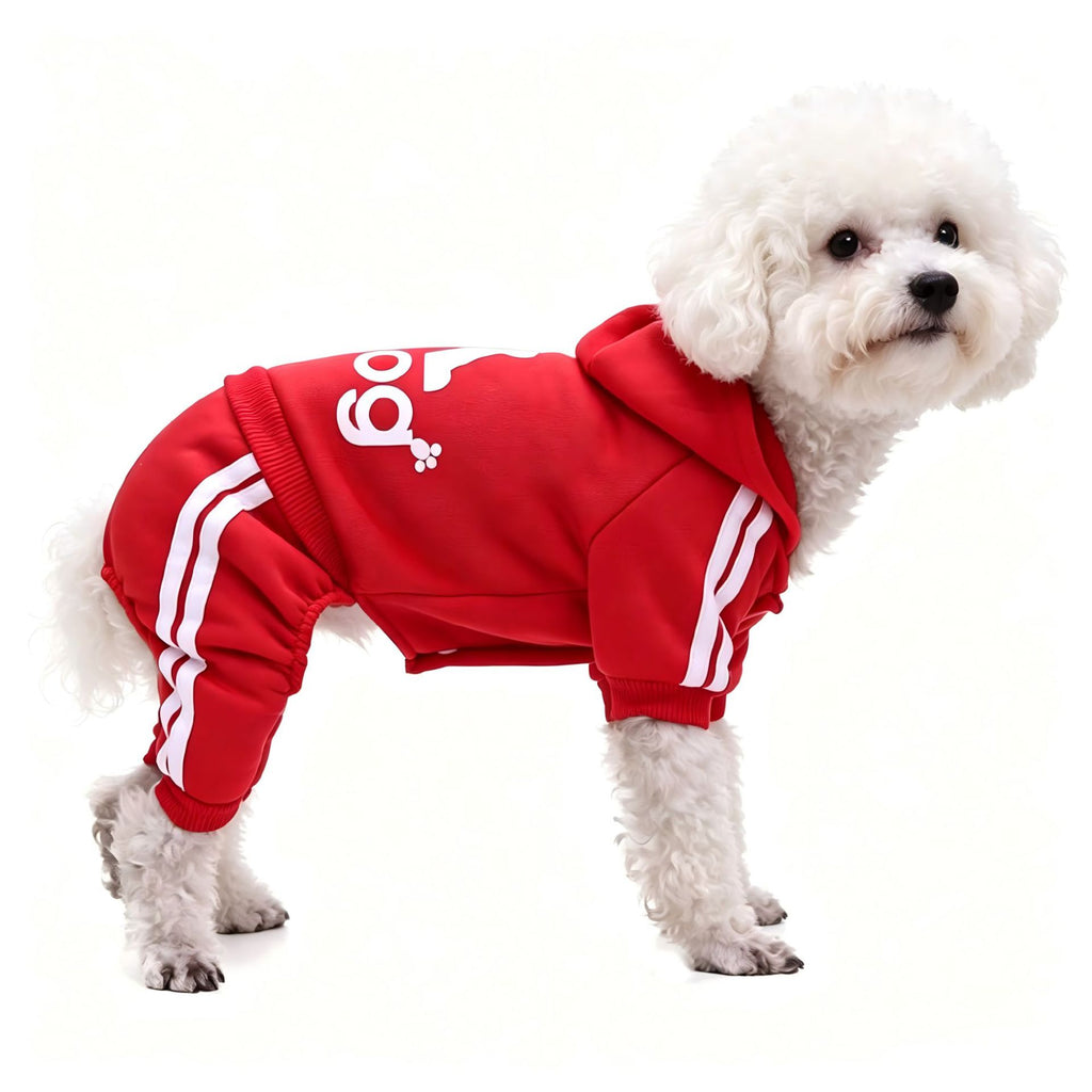Sudadera con capucha de cuatro patas para perros y gatos