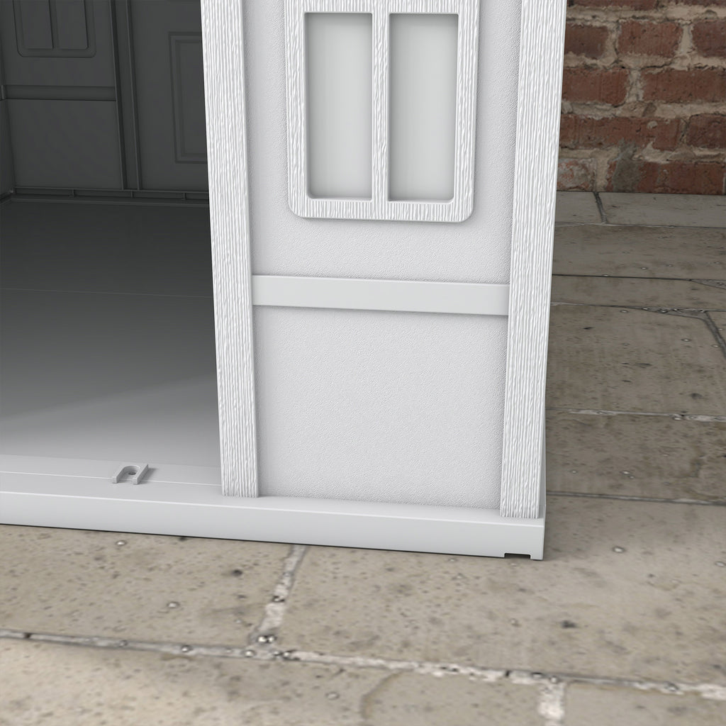Caseta de plástico para perros grandes hasta 30 kg, 84x98x82 cm