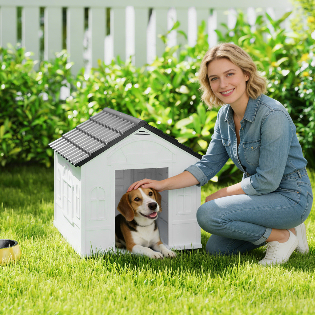 Caseta impermeable de exterior para perros