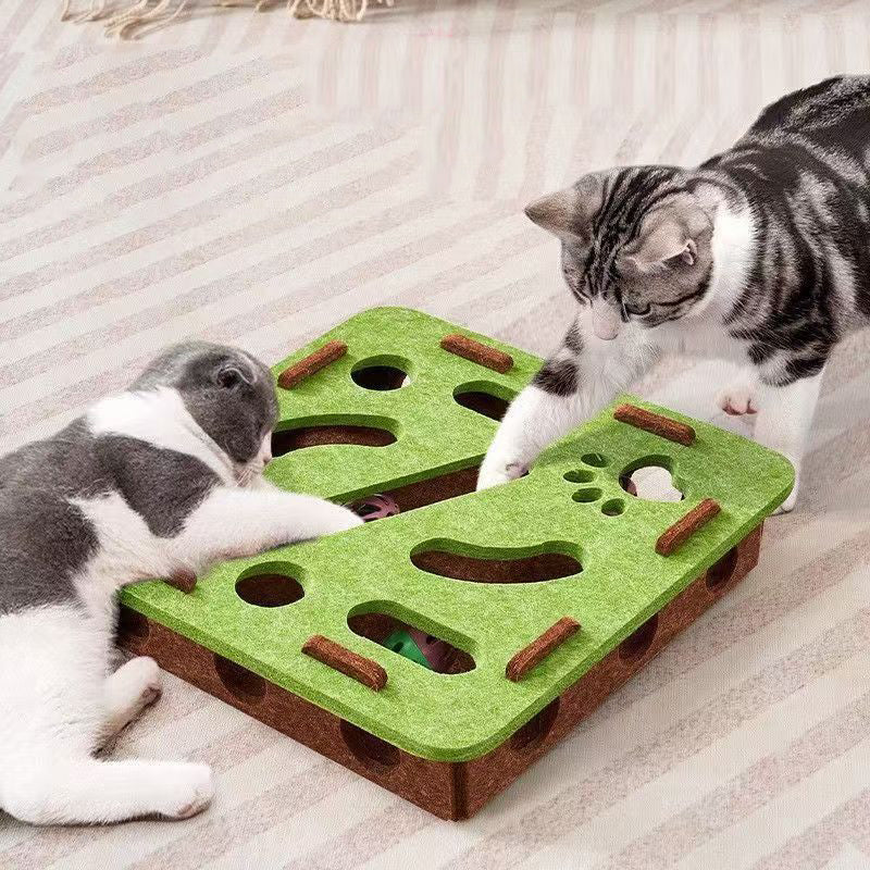 Juguete de fieltro para gatos con 3 cascabeles