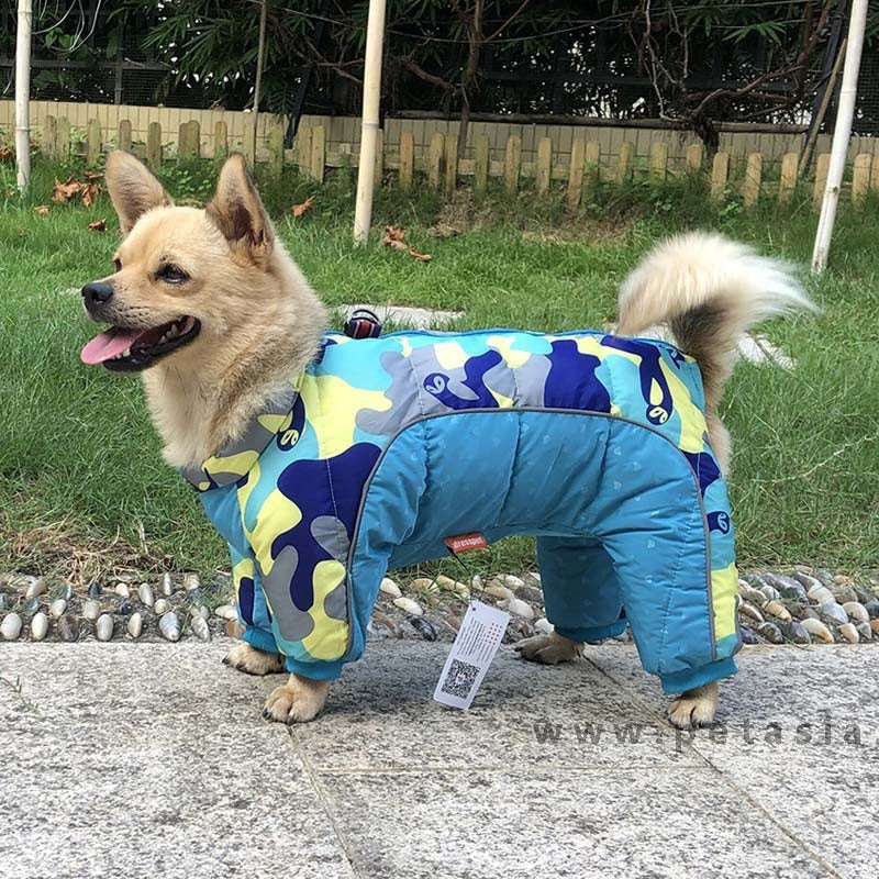 Abrigo acolchado impermeable para perros