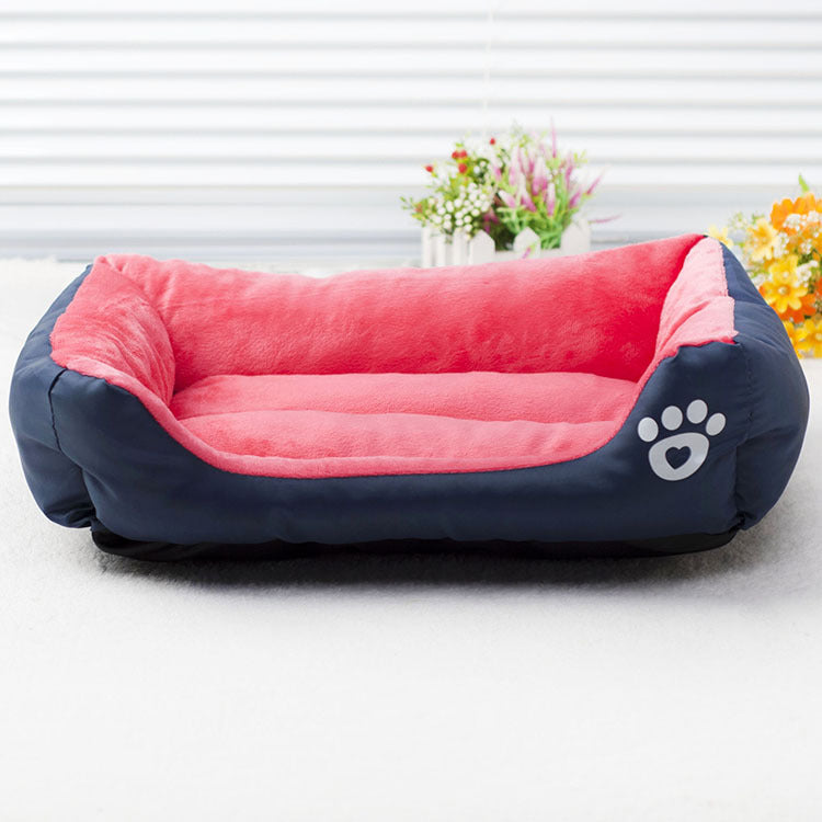 Cama nido rectangular de algodón para perros