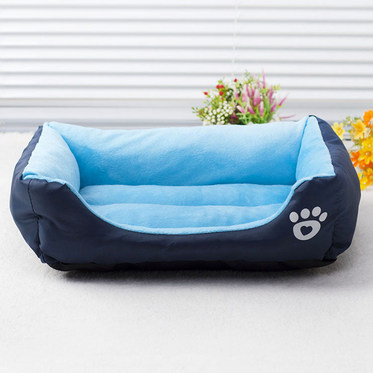 Cama nido rectangular de algodón para perros