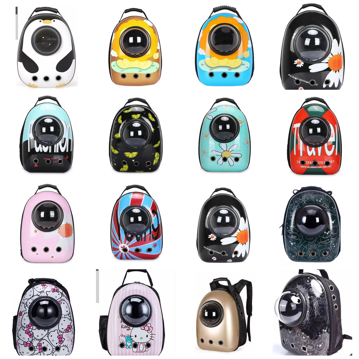 Mochila transportín con ventana burbuja para gatos y perros